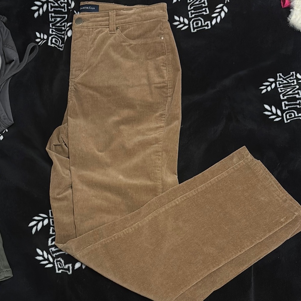 Charter Club Brown Straight Leg Pants